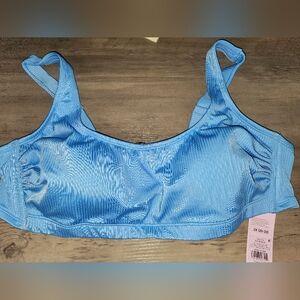 New Wild Fable 2X blue bathing suit top